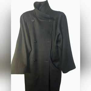 EUC | Harve Benard | Plus Size: 18 | Long Black Wool Coat | Maxi